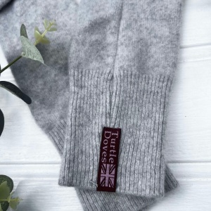 Cashmere Fingerless Gloves - Light Grey